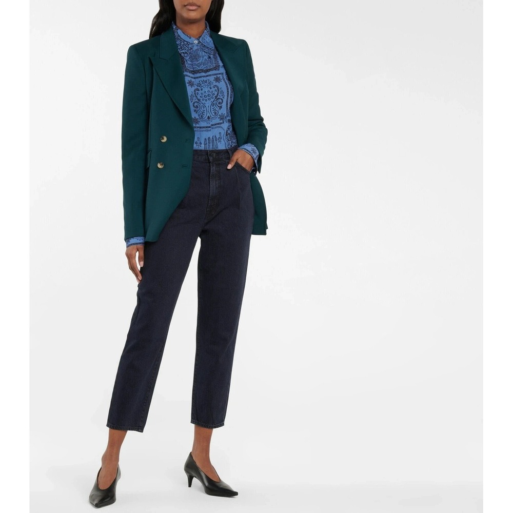 J Brand Pleated Peg High-Rise Tapered Jeans in Ecoput Women 25 NWT $248